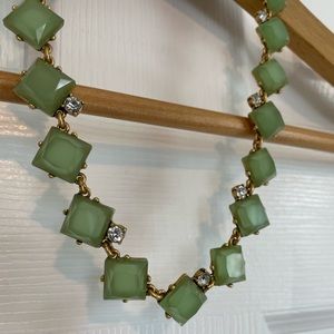 J. Crew Factory Green and Gold Necklace